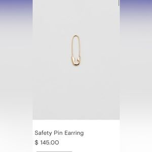 Loren Stewart gold safety pin earring
